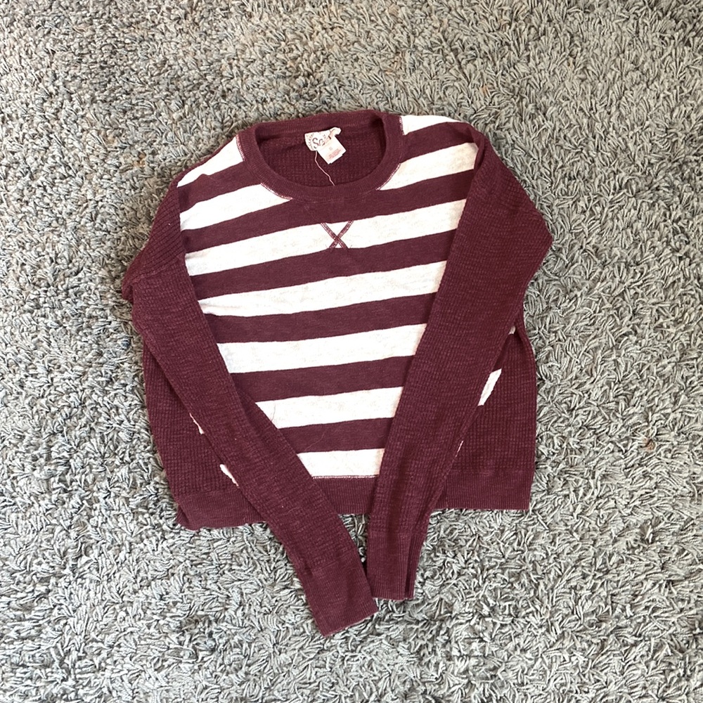 Striped Maroon Sweater